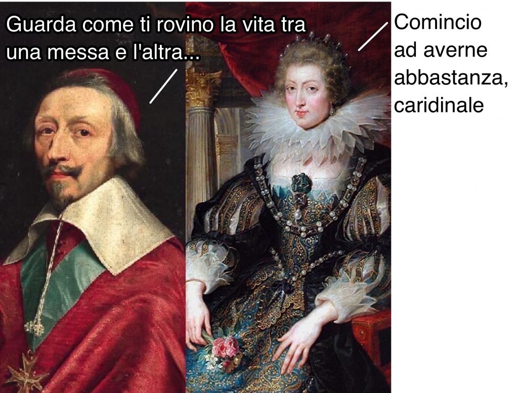 Il cardinale Richelieu e la regina Anna d'Austria