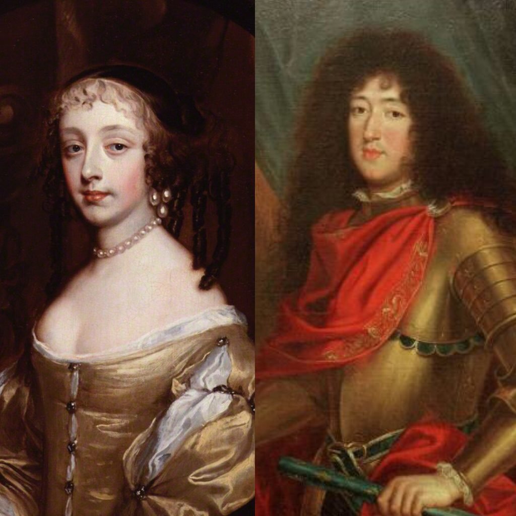 Philippe duca d’Angiò e Orleans, fratello del re Louis XIV, e la sua sposa Henriette Anne Stuart.