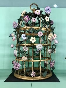Gabbia fiori Vincennes porcellana